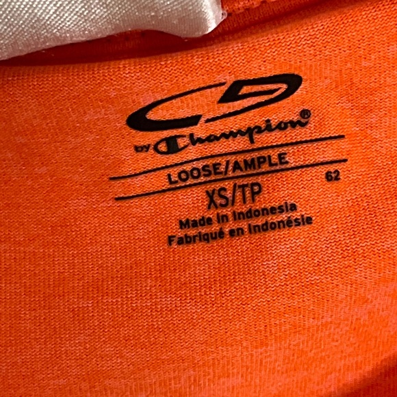 C9 Champion Orange Shirt Neon Athletic Gym Workout Performance Tee Bright Sz XS - Picture 4 of 6